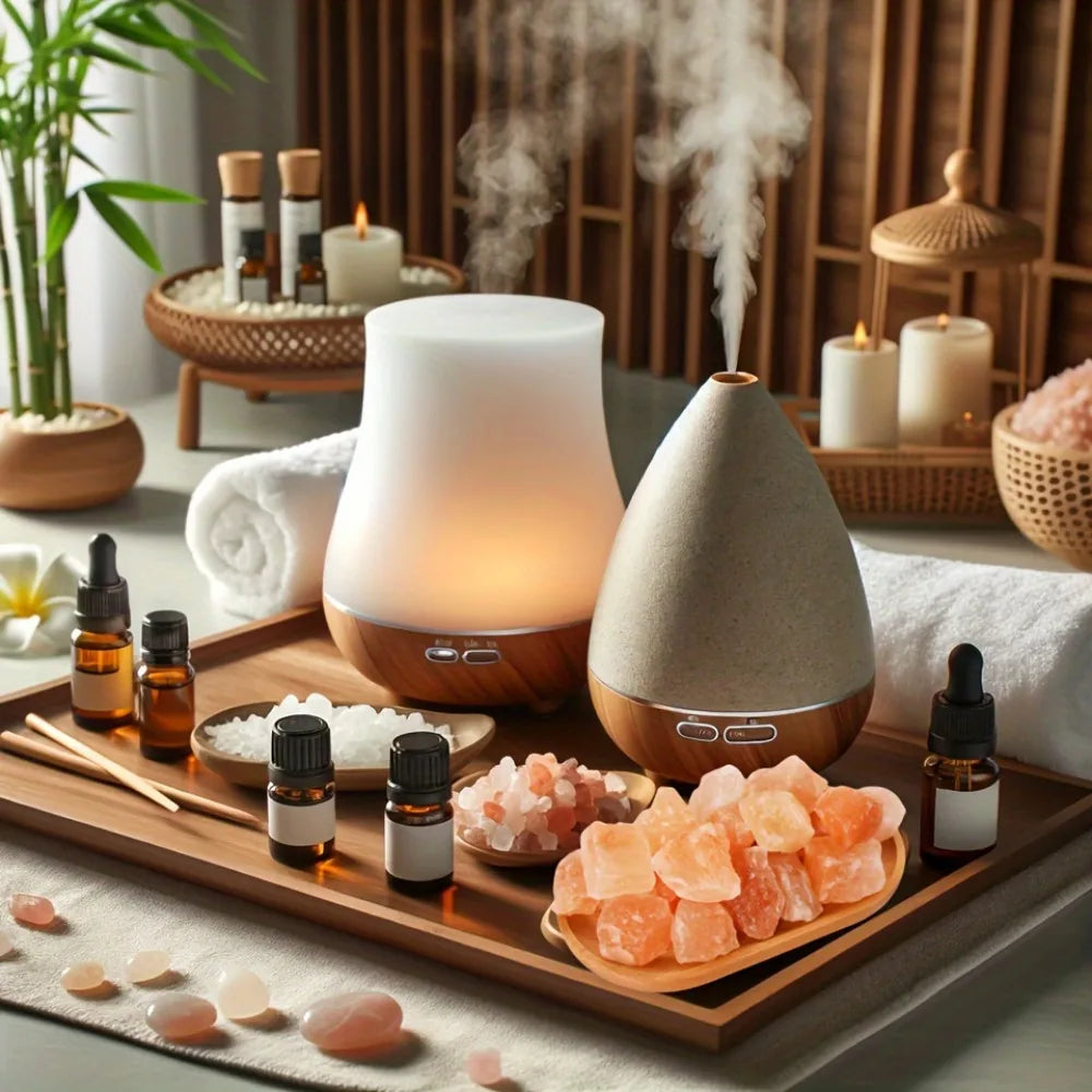 Natural Himalayan Salt Raw Stone Crystal Stone Aromatherapy Stone Essential Oil Diffuser Home Office Decoration Shape Random