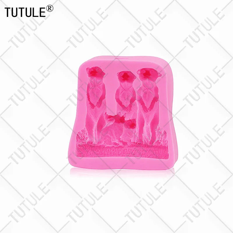 meerkat mold,Cake Tool FondantChocolateCandyClayCraftSoap Embeds,Cupcake Topper,Decorations,Meerkat,Warthog,Resin Dog head mold