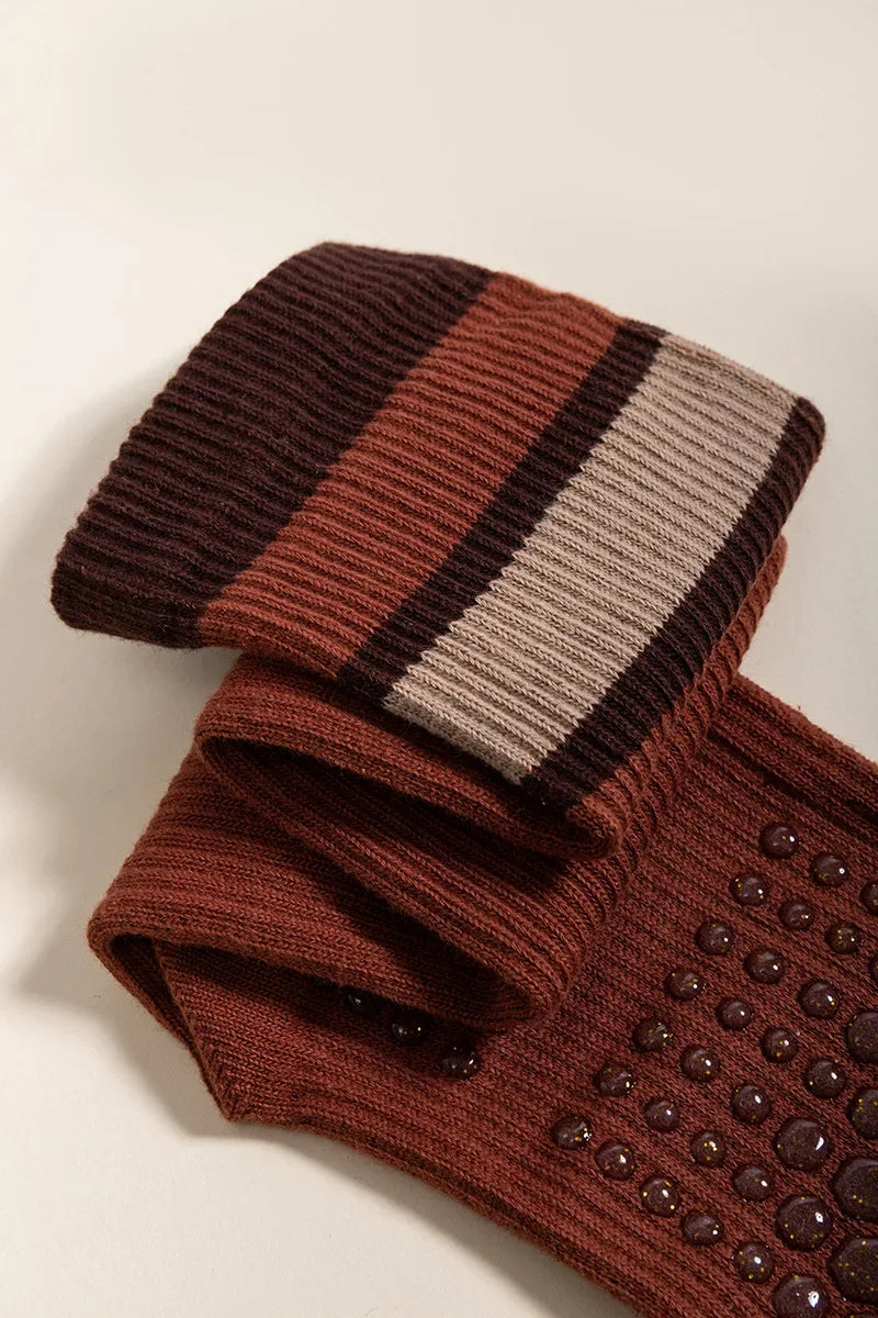 Pilates Yoga Socks Women Five Toes Cotton Long Socks Stockings Professional Silicone Anti-slip Floor Fitness Dance Sports Socks