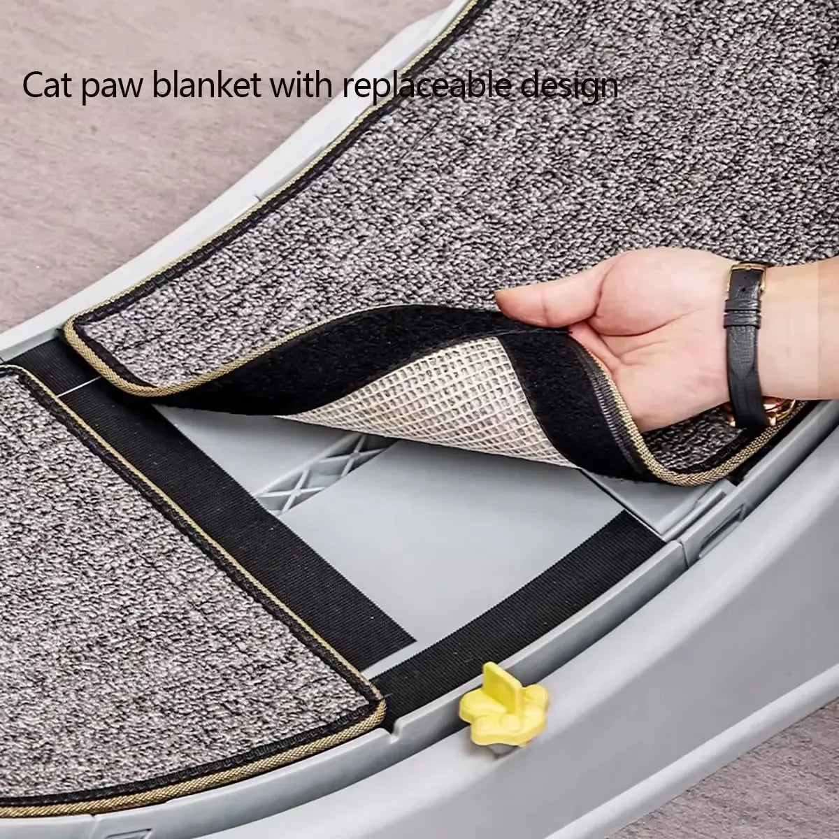 1pc Indoor Cat Roller Treadmill Silent Non-Electric Pet Exercise Wheel Cylindrical Tread Design Safe Ramp Promotes pet Health