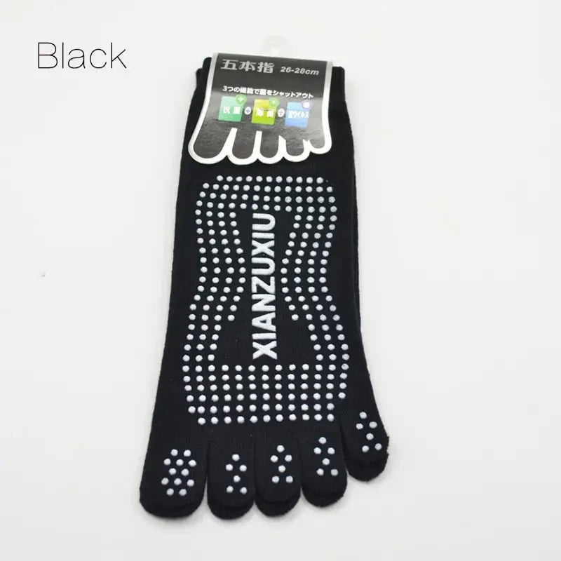 2024 Men Pilates Socks Wholesale Cotton Breathable Non-Slip Massage Yoga Socks Cotton YOGA Sports Five-finger Socks 5 toe socks