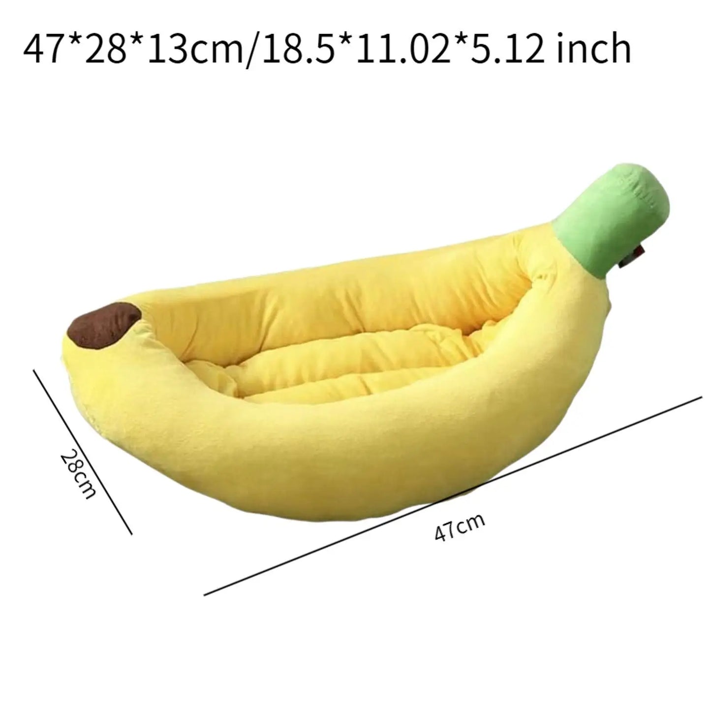 Dog Nesting Bed Banana Shape Soft 47x28x13cm Comfortable Washable Pet Bed