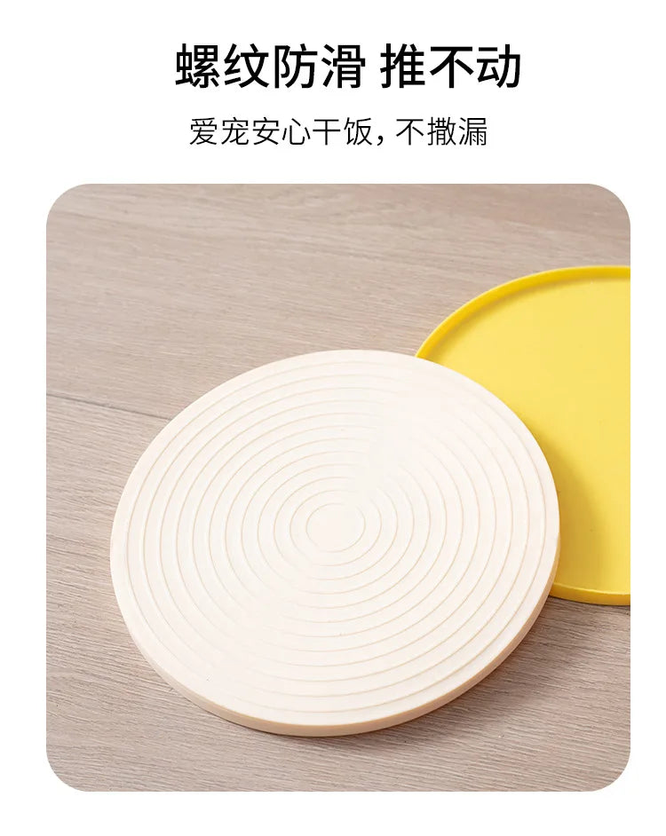 Pet meal mats are leak proof waterproof anti slip dirty and easy to cleanThey are rubber mats for cat and dog bowls and utensils