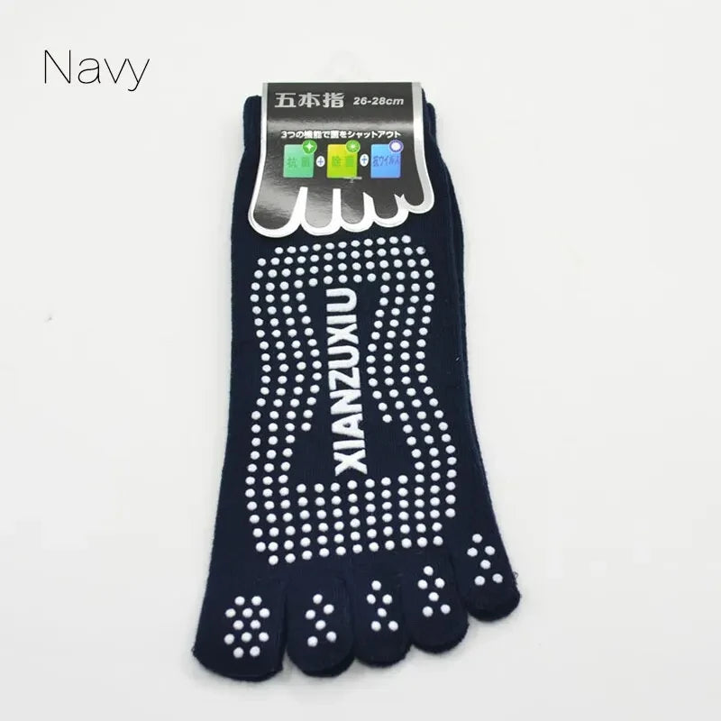 2024 Men Pilates Socks Wholesale Cotton Breathable Non-Slip Massage Yoga Socks Cotton YOGA Sports Five-finger Socks 5 toe socks