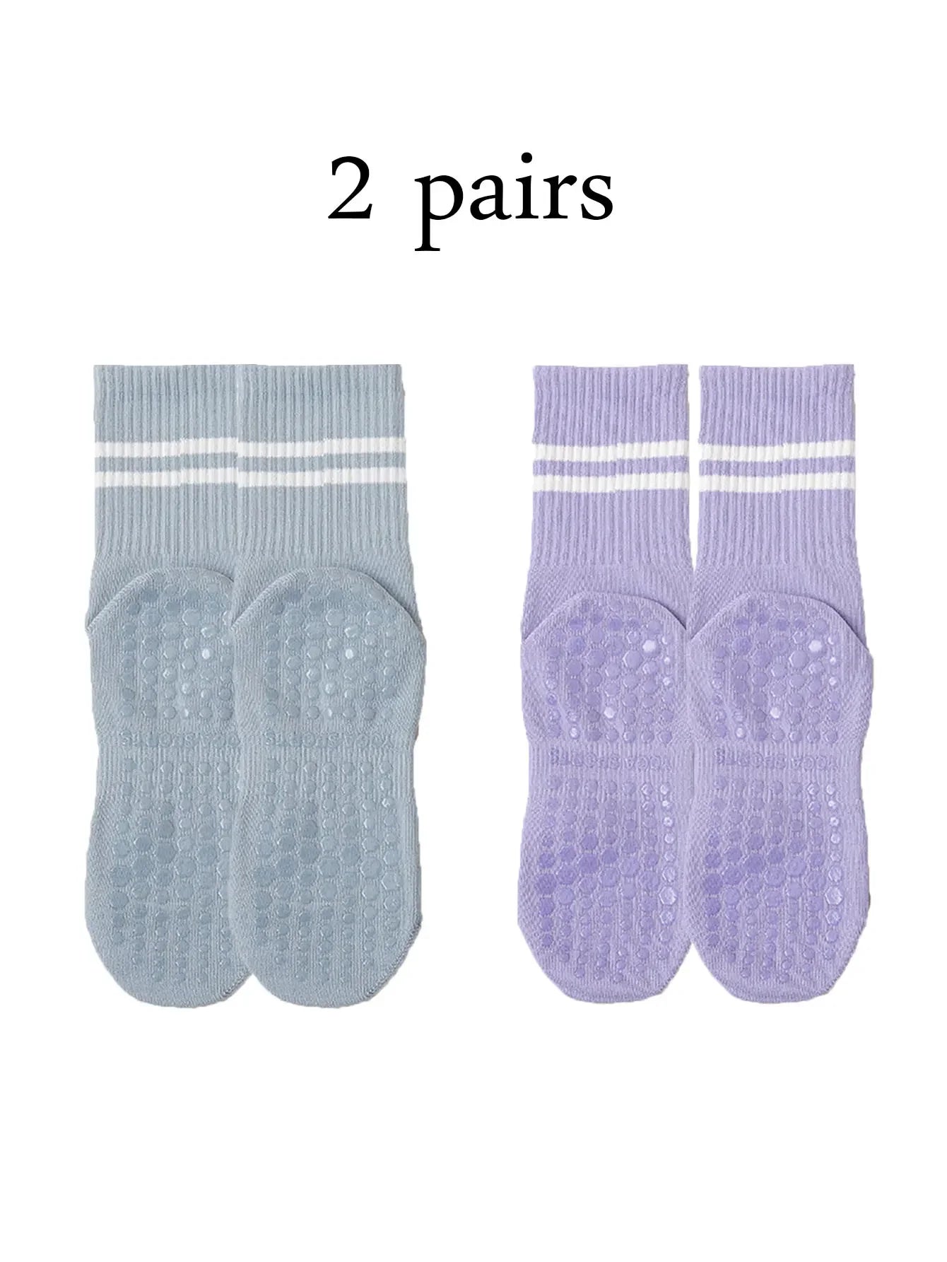 Pilates Socks with Grips for Women Yoga Socks Barre Socks Non Slip Socks of 1/2/3/6pairs