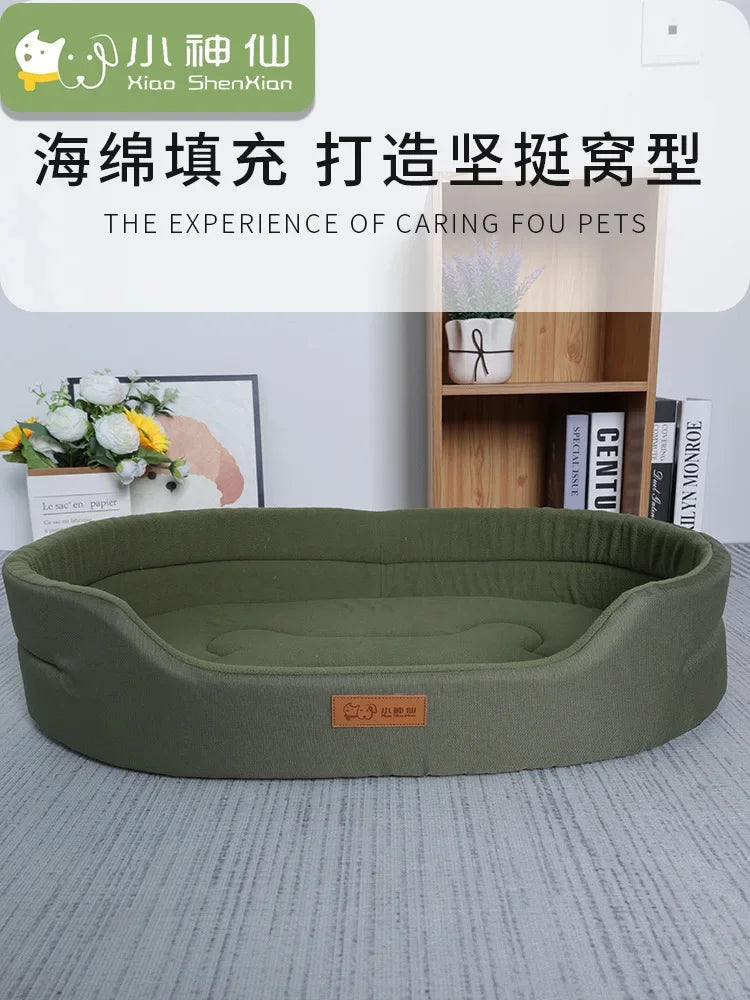 Dog Pet Beds Square Dog Bed For Large Dogs Dog Sofa Beds Waterproof Customized Pet Bed Inner Pad Washable Puppy Kennel Accessory