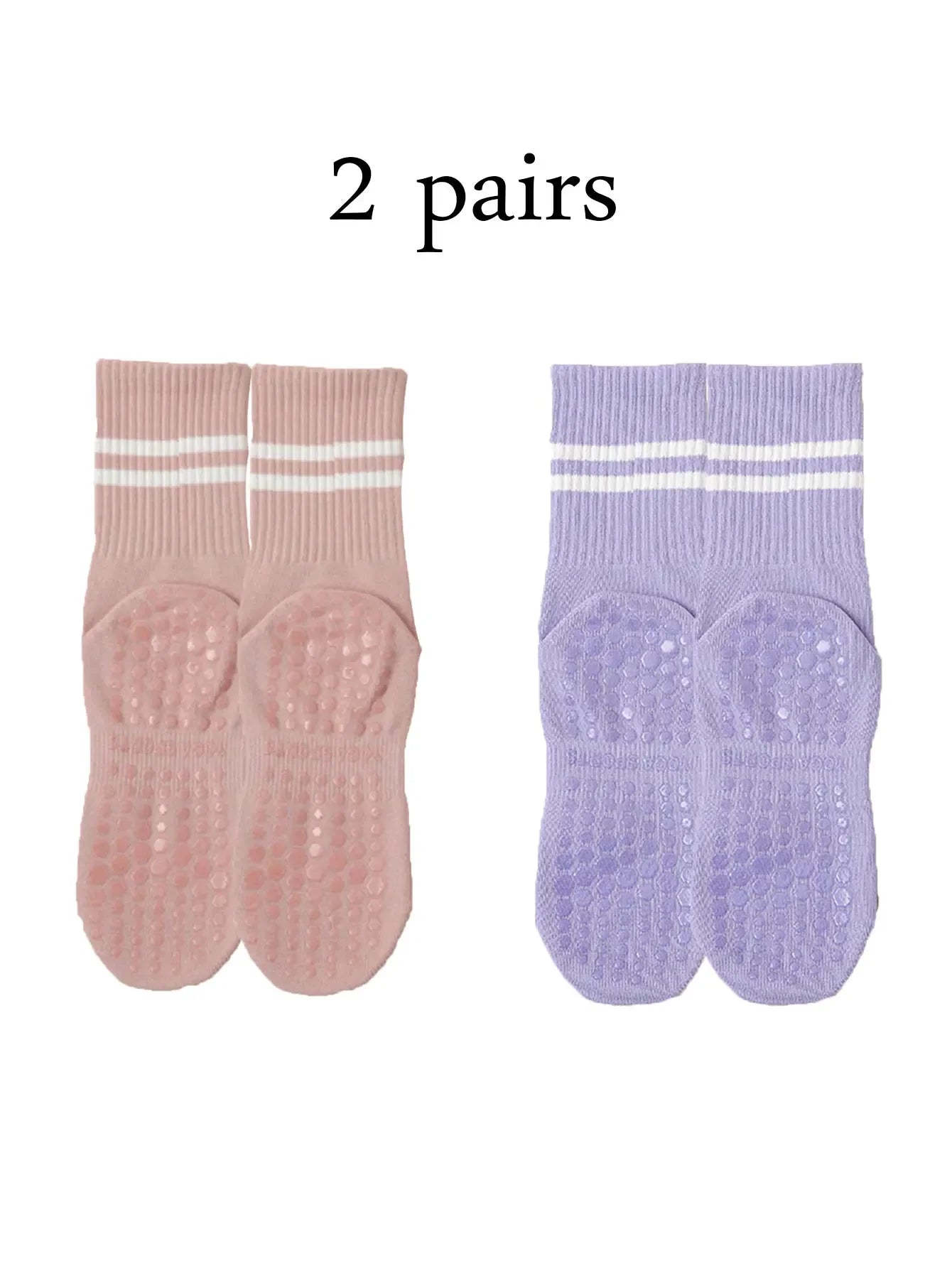 Pilates Socks with Grips for Women Yoga Socks Barre Socks Non Slip Socks of 1/2/3/6pairs