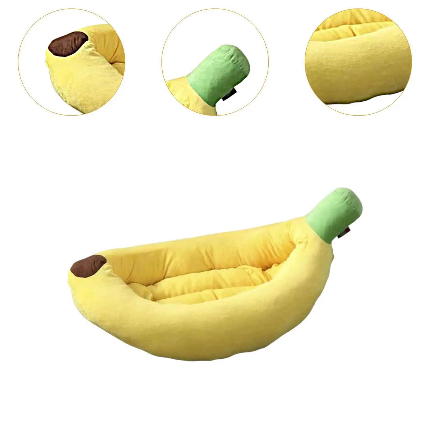 Dog Nesting Bed Banana Shape Soft 47x28x13cm Comfortable Washable Pet Bed