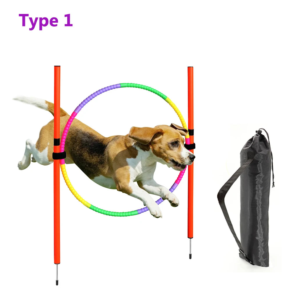 Dog Agility Equipment Portable Pet Training Equipments Dogs Jumping Training Tool Outdoor Dogs Running Stake Sports Stakes Pole