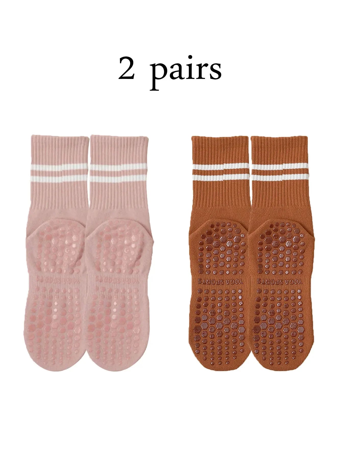 Pilates Socks with Grips for Women Yoga Socks Barre Socks Non Slip Socks of 1/2/3/6pairs