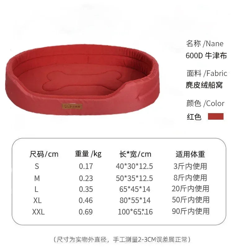 Dog Pet Beds Square Dog Bed For Large Dogs Dog Sofa Beds Waterproof Customized Pet Bed Inner Pad Washable Puppy Kennel Accessory