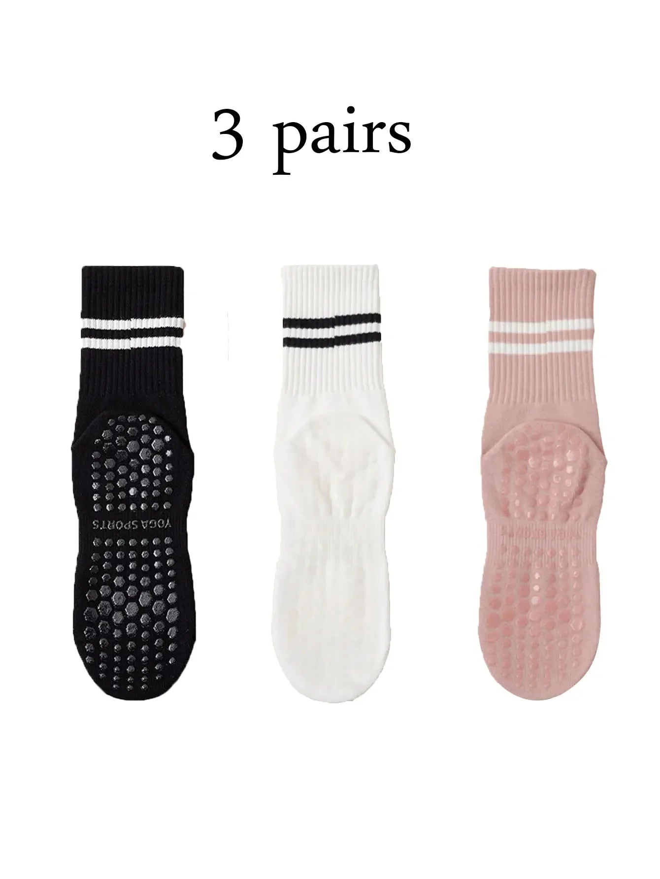 Pilates Socks with Grips for Women Yoga Socks Barre Socks Non Slip Socks of 1/2/3/6pairs