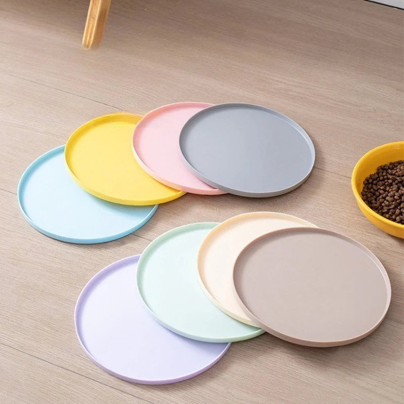 Pet meal mats are leak proof waterproof anti slip dirty and easy to cleanThey are rubber mats for cat and dog bowls and utensils