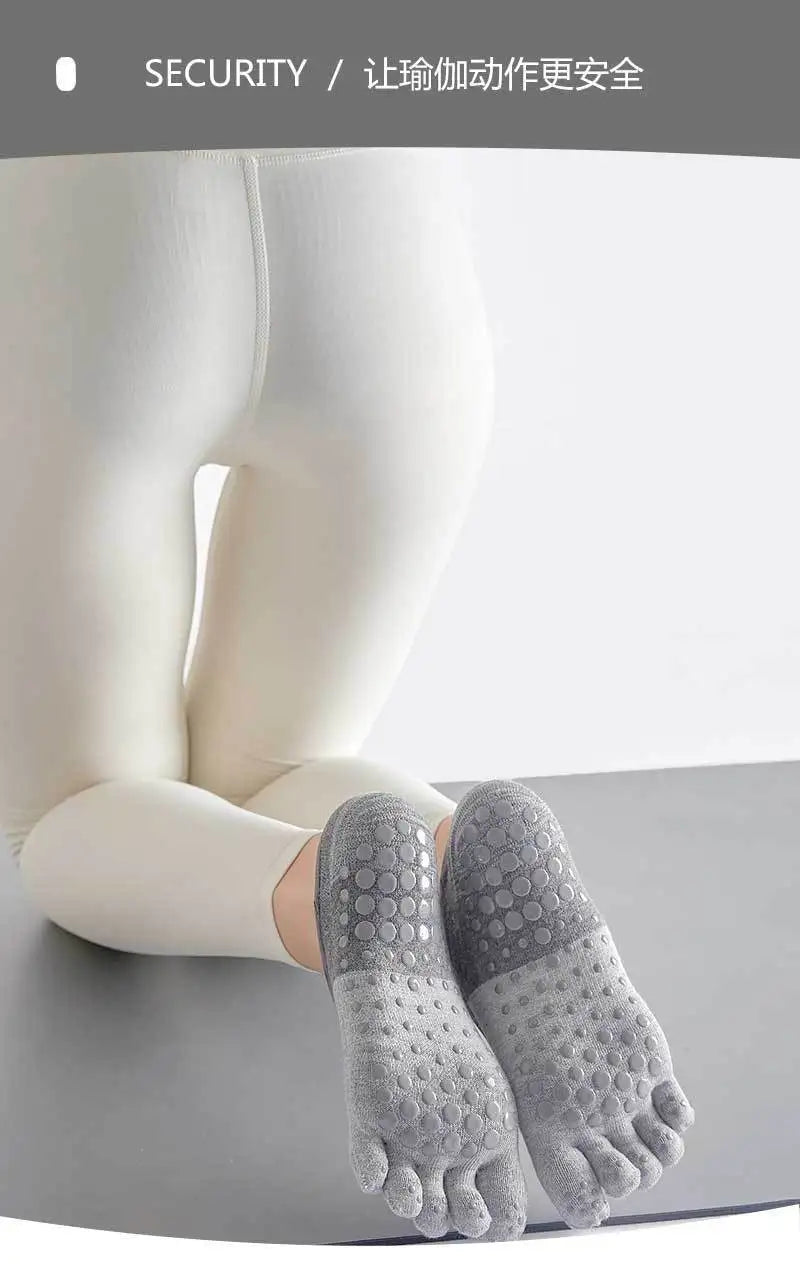 New backless Yoga socksnon-slip five-toe socks  Pilates Sports Fitness Toe Separator Socks for Women