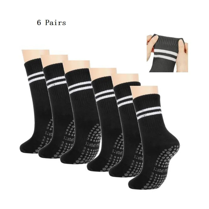 Pilates Socks with Grips for Women Yoga Socks Barre Socks Non Slip Socks of 1/2/3/6pairs