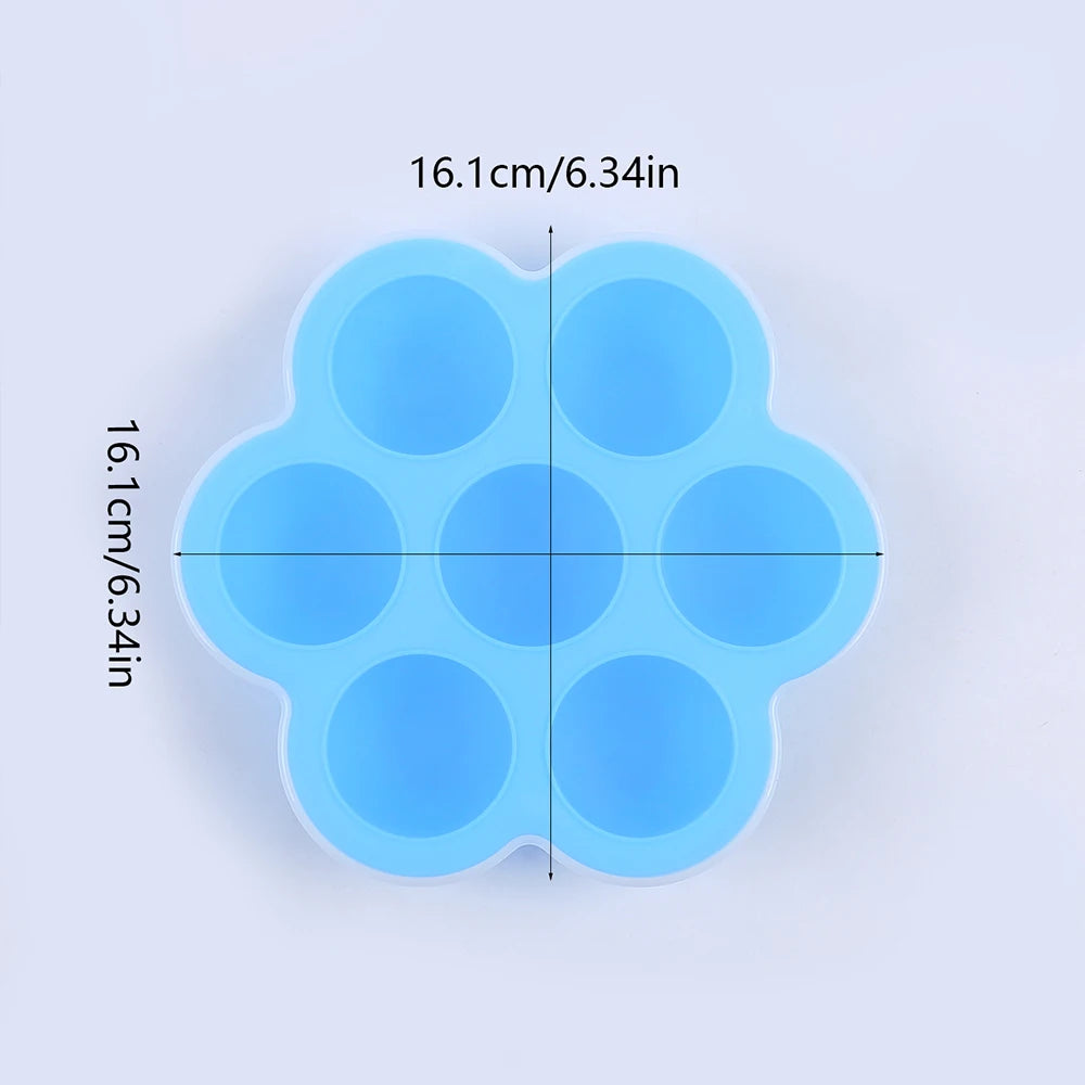 Egg Bites Molds for Instant Pot Accessories Silicone Freezer Ice Cube Trays Food Storage Containers with Lid Pastry Molds