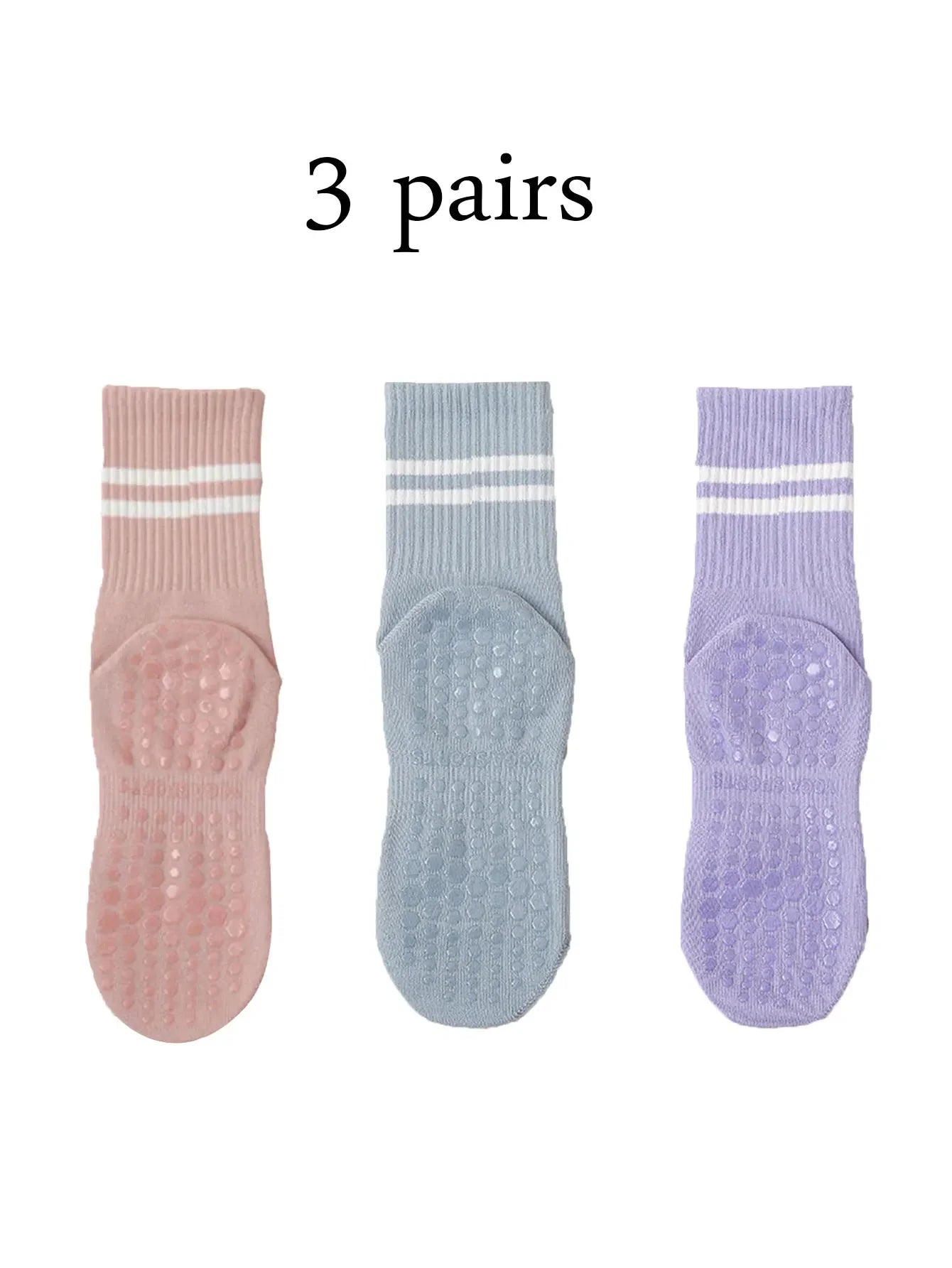 Pilates Socks with Grips for Women Yoga Socks Barre Socks Non Slip Socks of 1/2/3/6pairs
