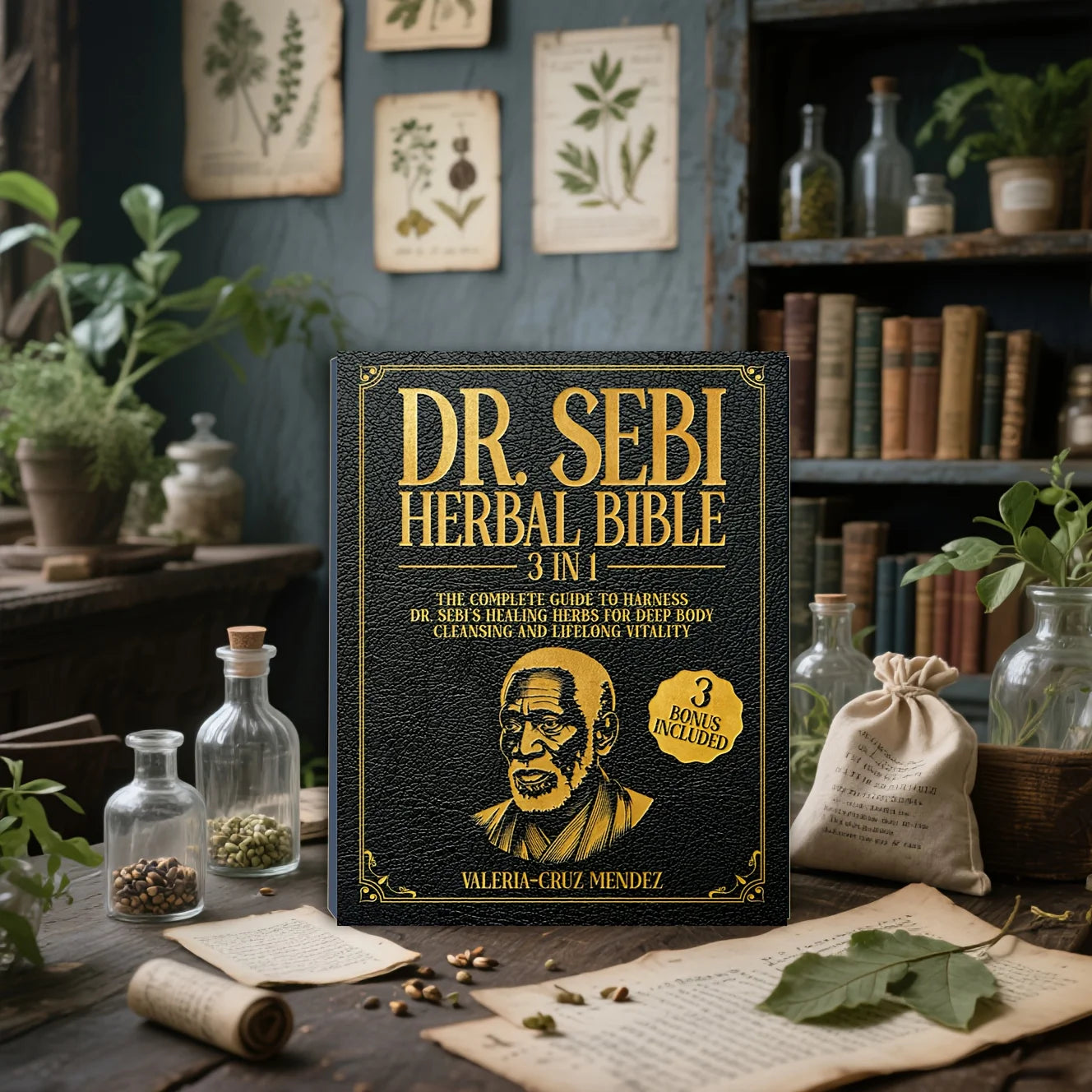 Dr. Sebi Herbal Bible 3-in-1: Detoxify and Cleanse Your Body with Dr. Sebi's Healing Herbs for Lasting Health and Vitality