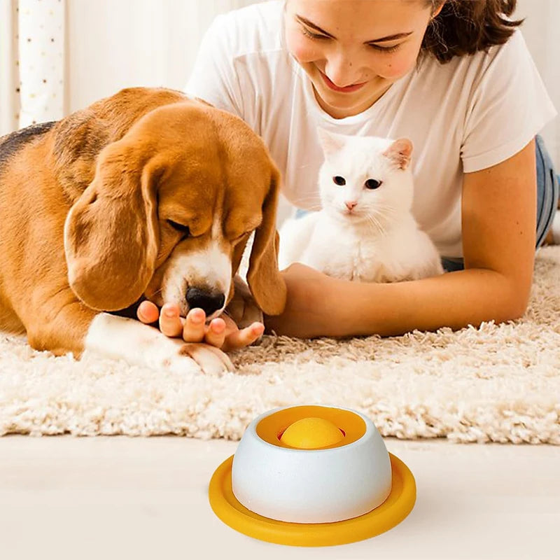 Pet Lick Mat Interactive Licking Slow Feeder Bowl Interactive Anti-Slip Snack Bowl Promotes Health Detachable And Easy To Clean