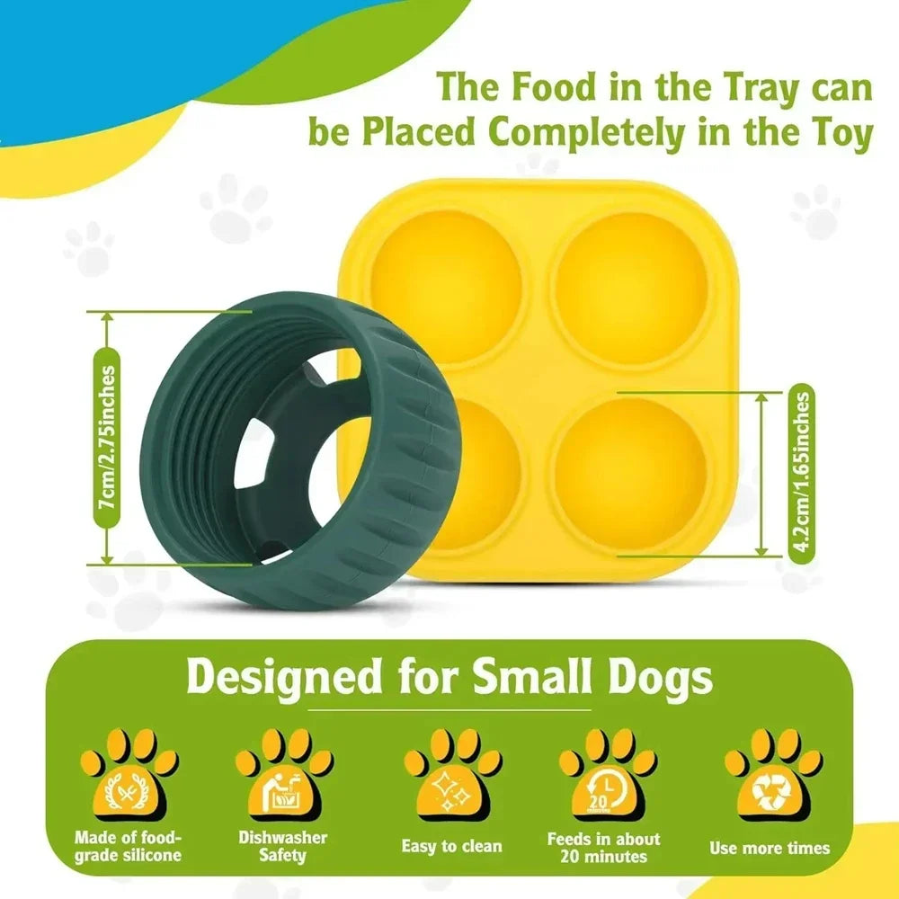 Treat Tray for Pupsicle Silicone Treat Mold for Dog Treats - Reusable Long-Lasting Interactive Dog Toys for Boredom