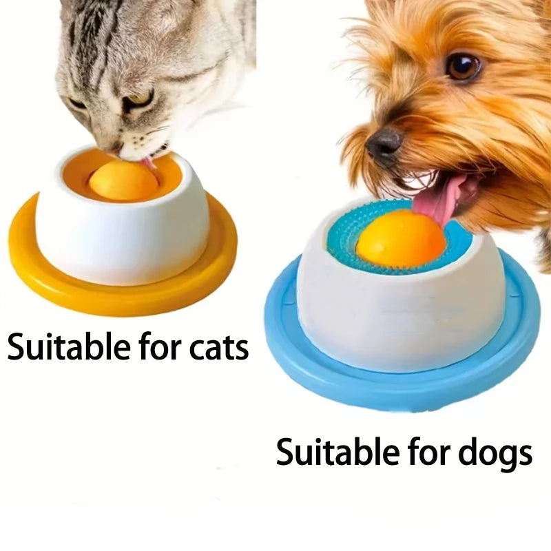 Pet Lick Mat Interactive Licking Slow Feeder Bowl Interactive Anti-Slip Snack Bowl Promotes Health Detachable And Easy To Clean