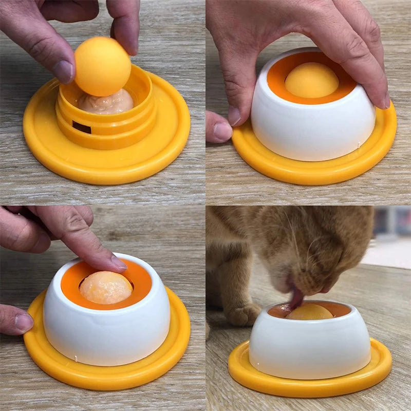 Pet Lick Mat Interactive Licking Slow Feeder Bowl Interactive Anti-Slip Snack Bowl Promotes Health Detachable And Easy To Clean
