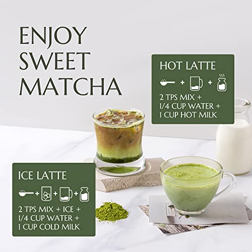 Organic Sweet Matcha Green Tea Powder, Sugar Free [For Lattes, Smoothies or Baking] Authentic Korean Matcha from Boseong 5.3 oz, Ocean Breeze