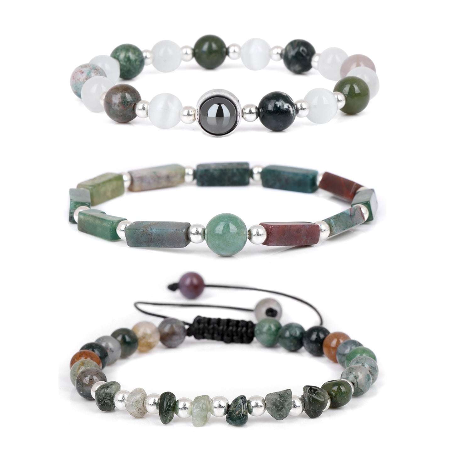 Natural Amethysts Bracelet Set Body-purify Slimming Healing Stone Bracelets For Women Men Loss Weight Yoga Meditation Jewelry