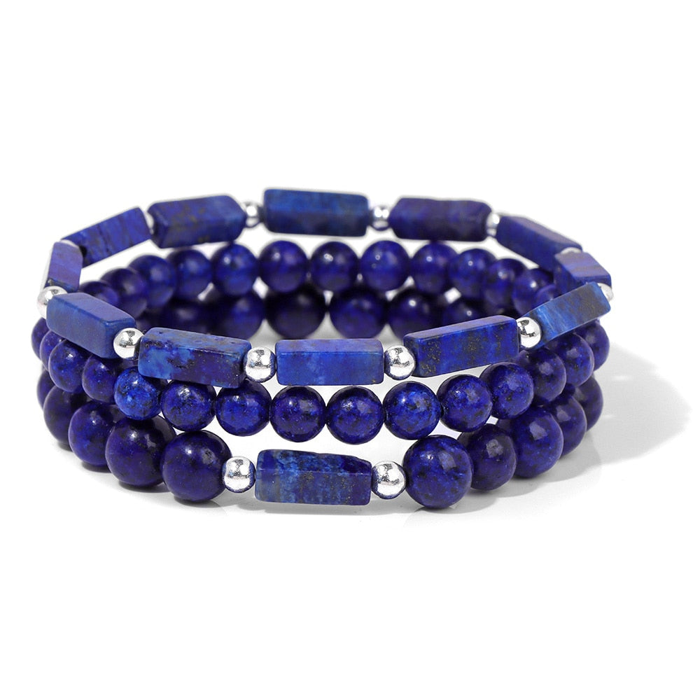 Natural Amethysts Bracelet Set Body-purify Slimming Healing Stone Bracelets For Women Men Loss Weight Yoga Meditation Jewelry