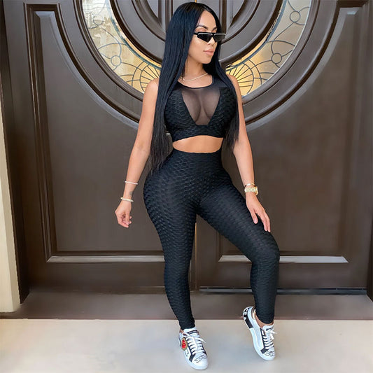 Plus Size Yoga Set Sports Bra Leggings