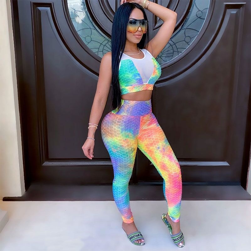 Tie Dye Yoga Set Plus size