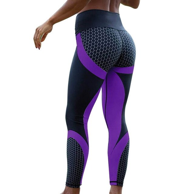Vertvie Letter Printed Yoga Pants