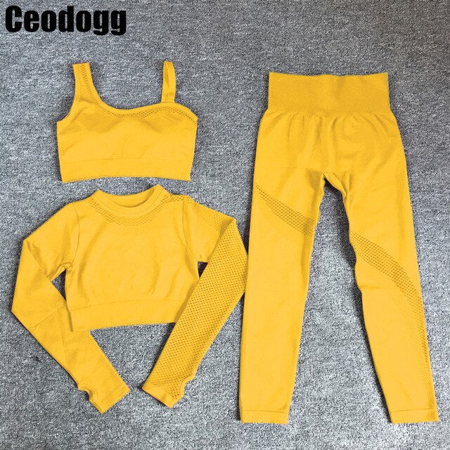 CEODOGG Seamless Workout Yoga Sets