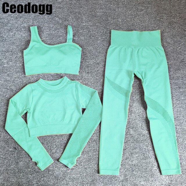 CEODOGG Seamless Workout Yoga Sets