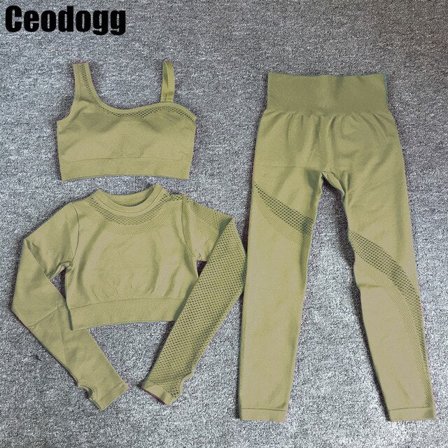 CEODOGG Seamless Workout Yoga Sets
