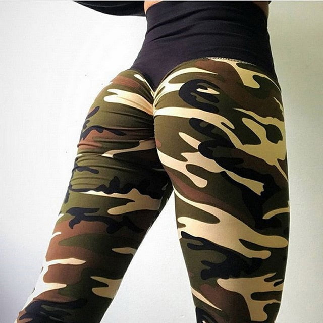 High Waist Slim Yoga Pants Camouflage