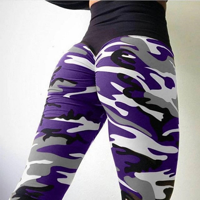 High Waist Slim Yoga Pants Camouflage
