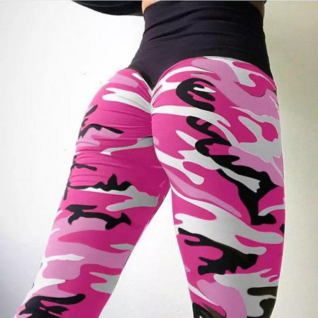 High Waist Slim Yoga Pants Camouflage